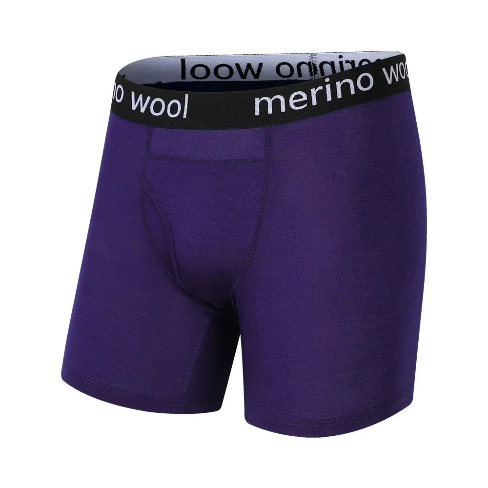 Mens Merino Wool Boxer Briefs Men Underwear 100% Merino Wool Man Merino Boxer Soft Comfy Breathable Moisture Wicking USA Size