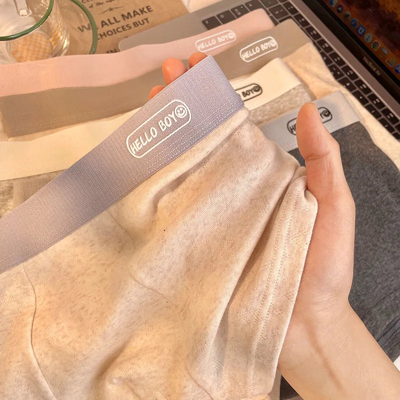 Cotton men's underwear, men's boxers, jacquard, high-grade, breathable, comfortable, mid-rise, boys, youth, boxers, shorts, toe