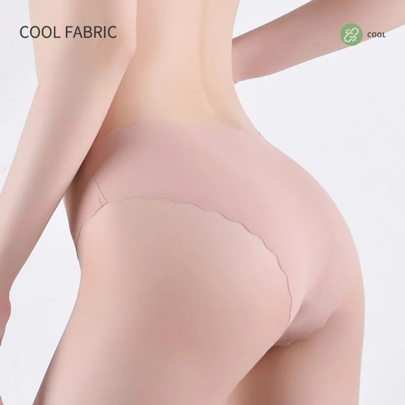 4Pcs/Set Panties Women Seamless Low Rise Briefs Female Underpants Invisible Underwear Glossy Bottoms Panties Sexy Lingerie XS-XL