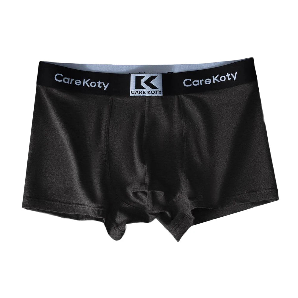 Men Middle Waist Boxers Short Cotton Pouch Breathable Underpants Man Underwear Comfortable Sweat Absorption Soft Panties