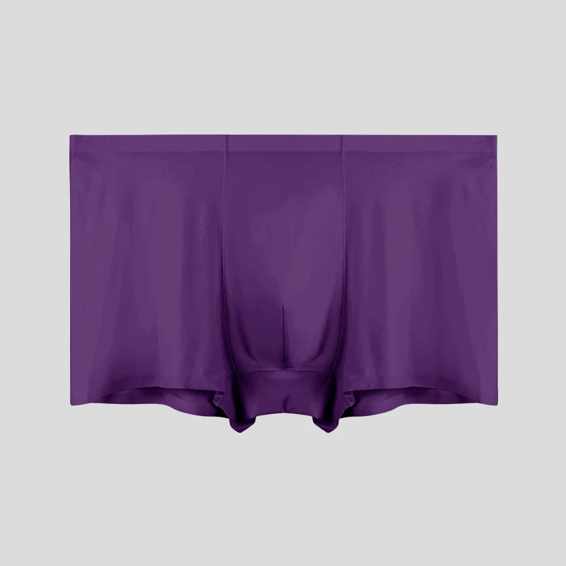 Men's Underwear Men's Wholesale Ice Silk Seamless Boxer Briefs Antibacterial Breathable Sports Summer Thin Comfort Boxer Bri