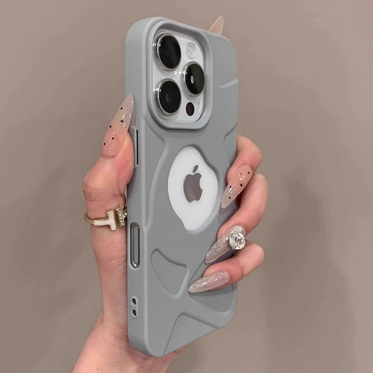 Soft Silicone Hollow Out Matte Phone Case For iPhone 11 12 13 14 15 16 17 Pro Max Plus AIr Magnetic Bumper Cases Cover
