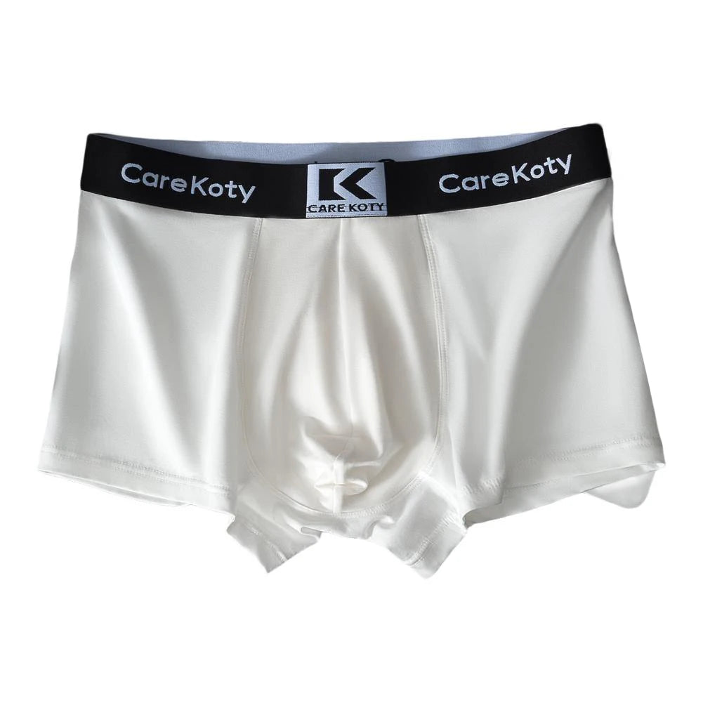 Men Middle Waist Boxers Short Cotton Pouch Breathable Underpants Man Underwear Comfortable Sweat Absorption Soft Panties
