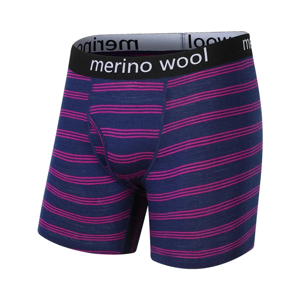 Mens Merino Wool Boxer Briefs Men Underwear 100% Merino Wool Man Merino Boxer Soft Comfy Breathable Moisture Wicking USA Size
