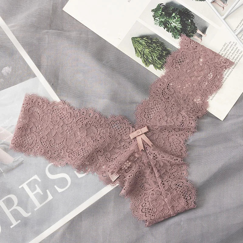 CINOON European and American Sexy Lace Lingerie Low-Waist G-String Thong Panties Temptation Breathable Intimates Underwear
