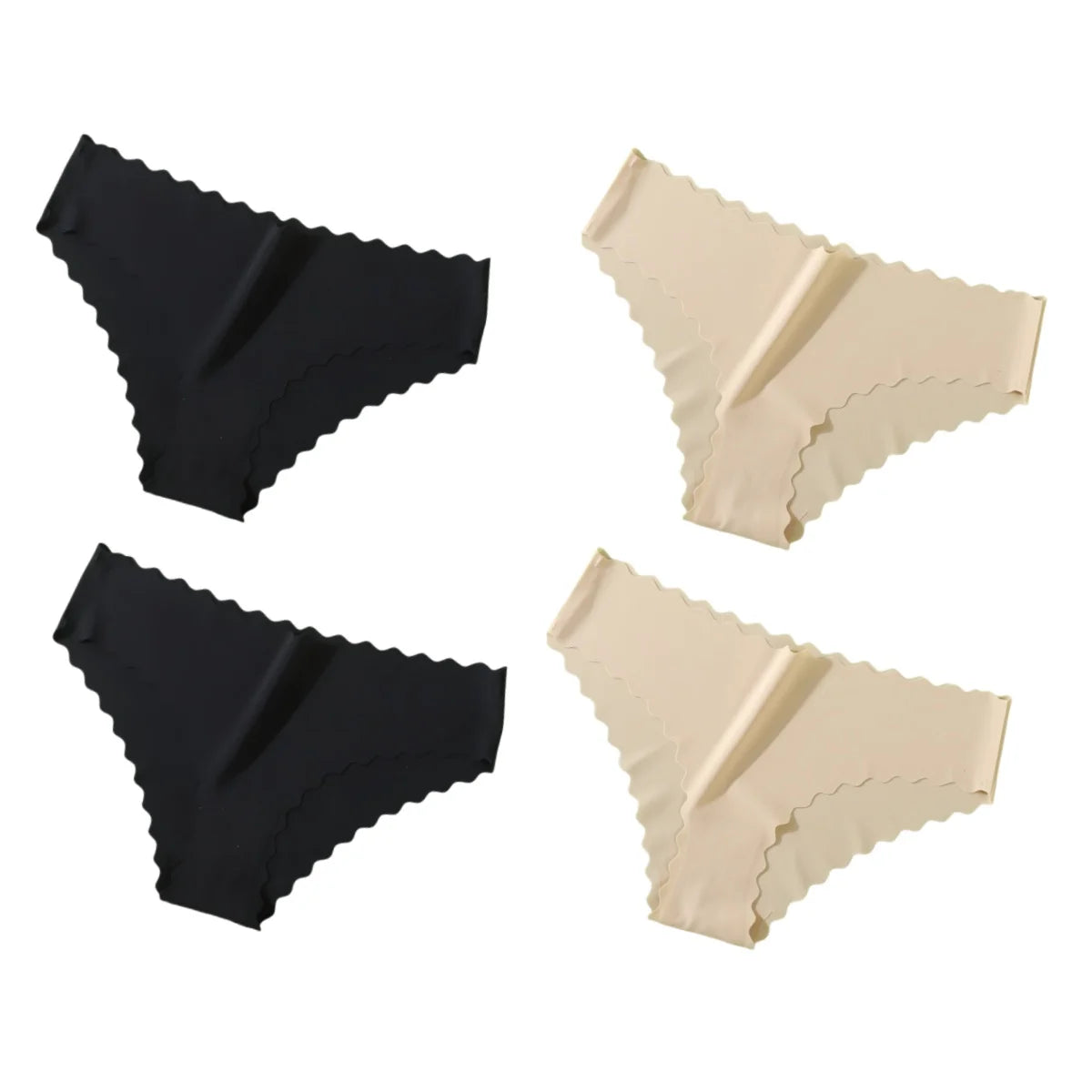 4Pcs/Set Panties Women Seamless Low Rise Briefs Female Underpants Invisible Underwear Glossy Bottoms Panties Sexy Lingerie XS-XL