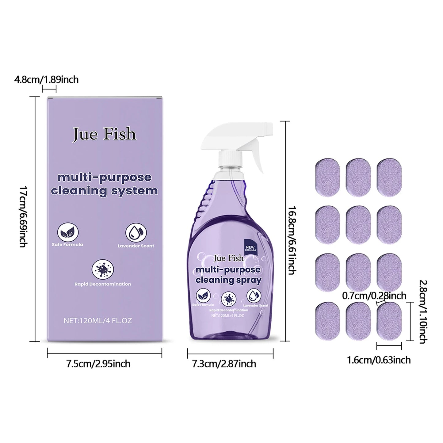 Kitchen Heavy Oil Cleaning Agent With Concentrated Cleaning Tablets for Kitchen Grease Bathroom Toilets