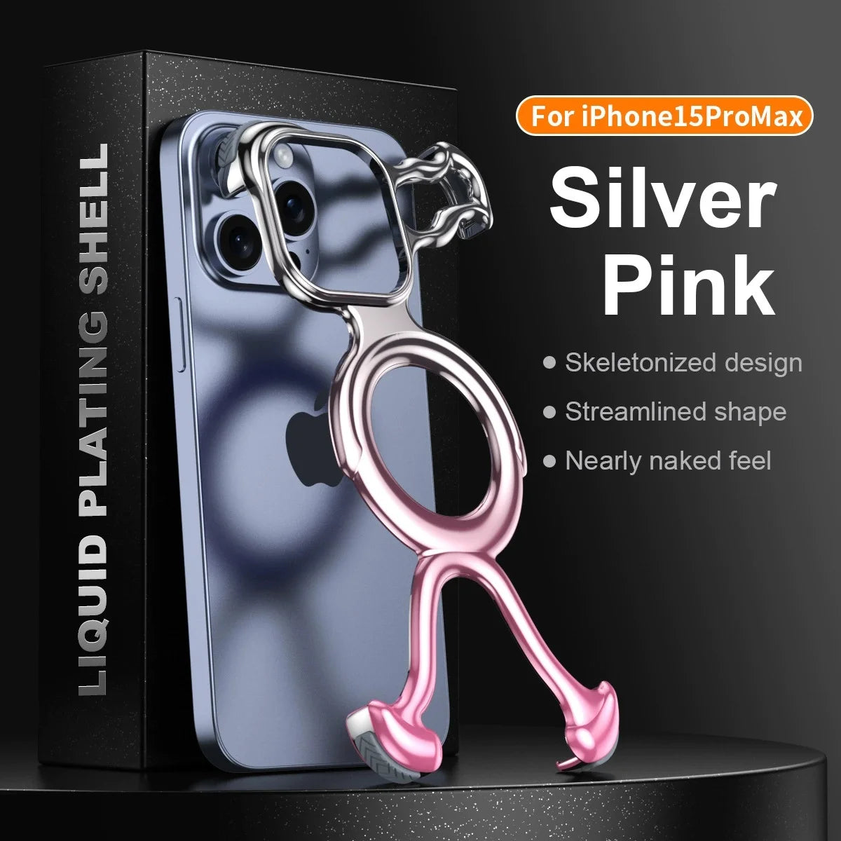 Magnetic Liquid Metal Phone Case For iPhone 13 14 15 16 17 Pro Max With AirBag Shockproof Bumper Irregular Metal Anti-fall Cover