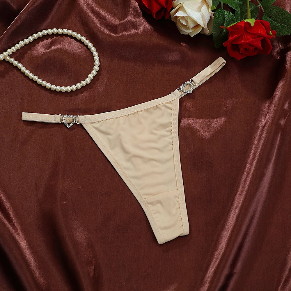 Women's Panties Fashion Heart Decor Sexy Women G-string Breathable Sexy Lingerie Erotic Elegant Female Sexy Lingerie For Women