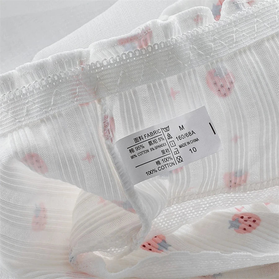 3PCS/Set Cotton Panties Women Underwear Panty Fashion Thread Bow Briefs Lovely Girl Seamless Underpants Female Lingerie Selling