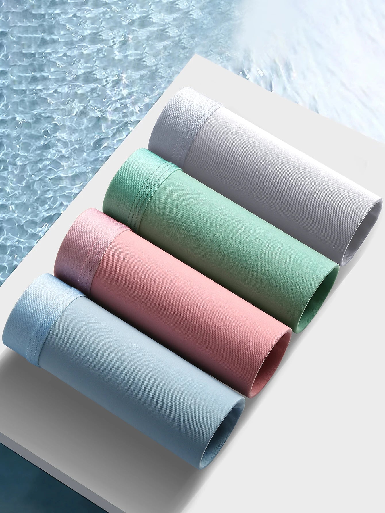 4 Pieces Men's Panties Cool Smooth Comfortable Breathable Men's Boxers Ice Silk Sports Fitness Casual Fitness Men's Pants