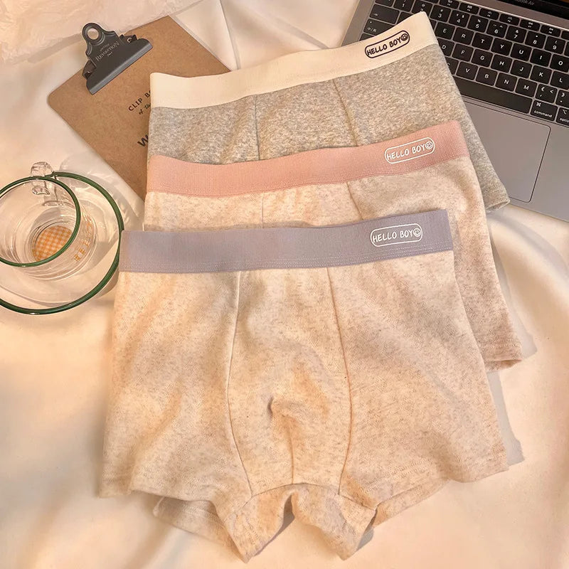 Cotton men's underwear, men's boxers, jacquard, high-grade, breathable, comfortable, mid-rise, boys, youth, boxers, shorts, toe
