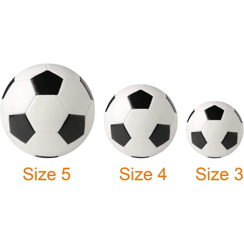 Size 3,4,5 Professional Training Soccer Balls Classic White Black Thicker PU Tight Weaved Soccer Balls Team Training Match