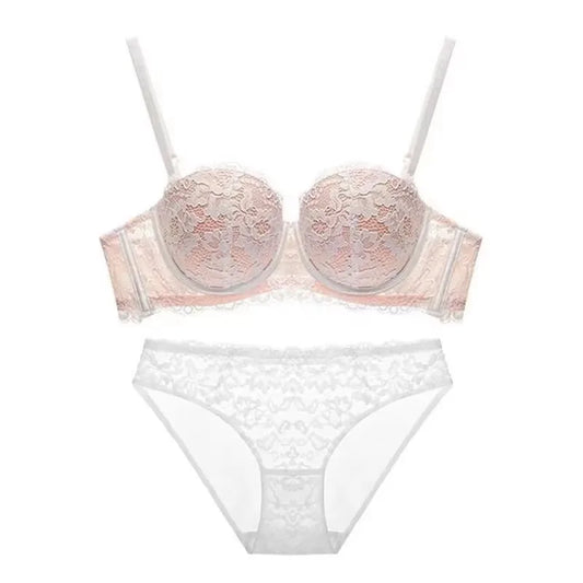 Sexy Lace Bra Women 1/2 Cup Underwire Bras Ladies Push Up Underwear Trendy Floral Brassiere Female Comfortable Intimates Suit