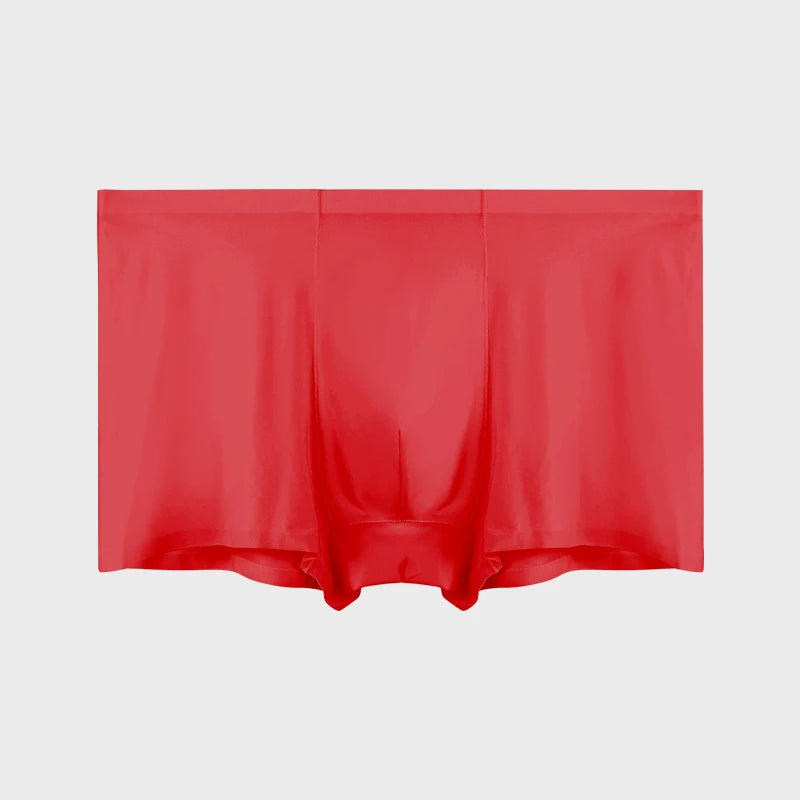 Men's Underwear Men's Wholesale Ice Silk Seamless Boxer Briefs Antibacterial Breathable Sports Summer Thin Comfort Boxer Bri