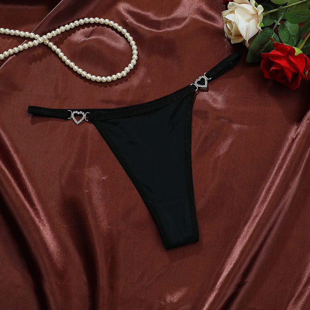 Women's Panties Fashion Heart Decor Sexy Women G-string Breathable Sexy Lingerie Erotic Elegant Female Sexy Lingerie For Women