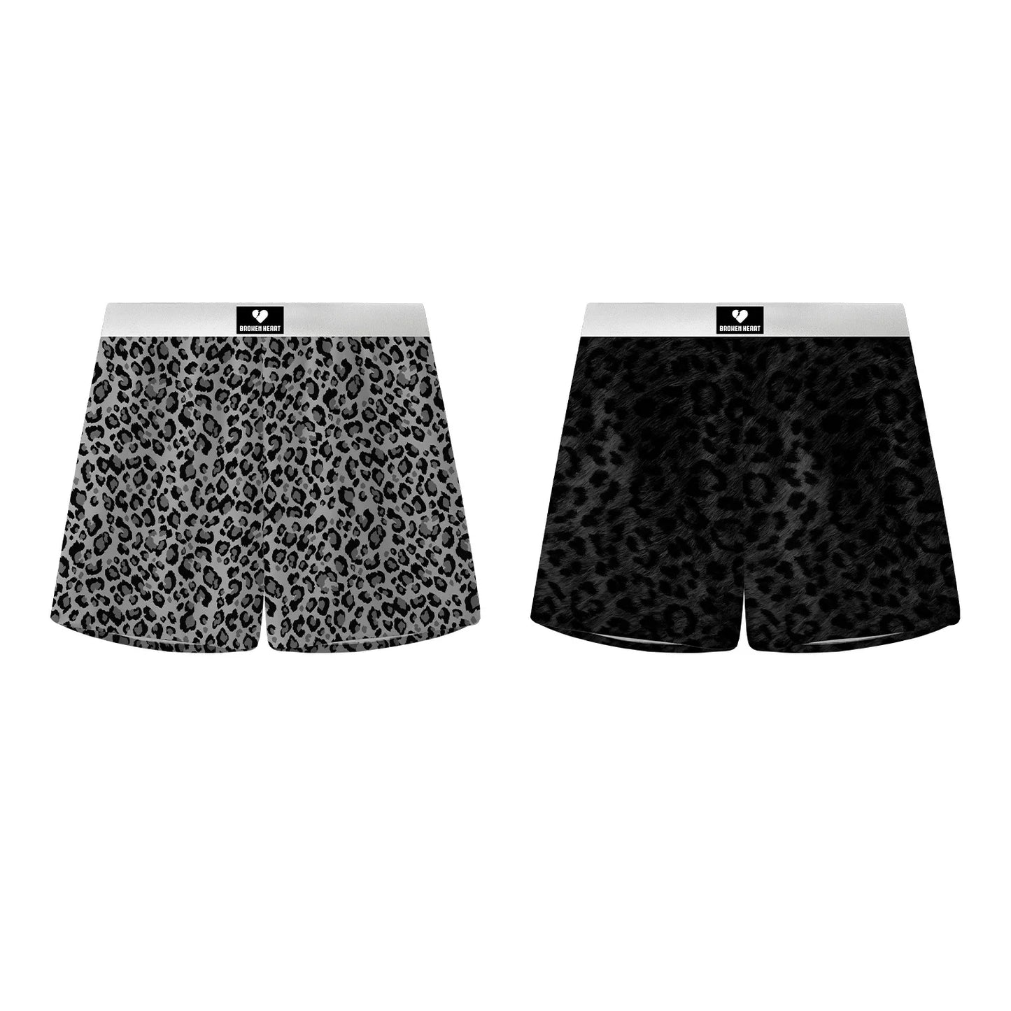 Men's Arrow Pants Ice Silk Black Leopard Print Breathable Men's Loose Middle Waist Comfortable Sports Men sleeping pants