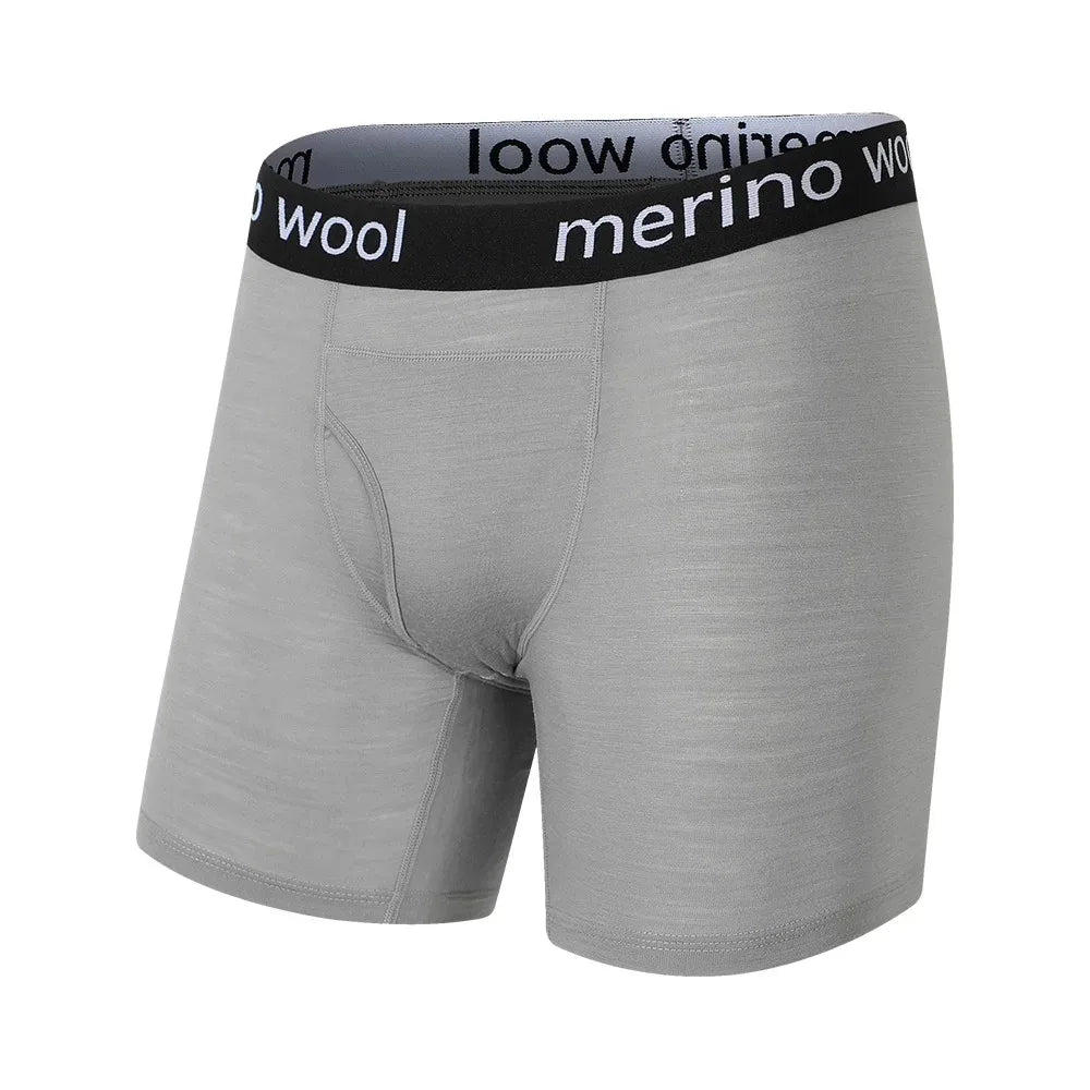 Mens Merino Wool Boxer Briefs Men Underwear 100% Merino Wool Man Merino Boxer Soft Comfy Breathable Moisture Wicking USA Size