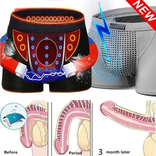 22 Magnets Magnetic Therapy Underwear for Men Pain Relief Boxer Briefs Brazilian Fit Health Underwear (L-6XL)