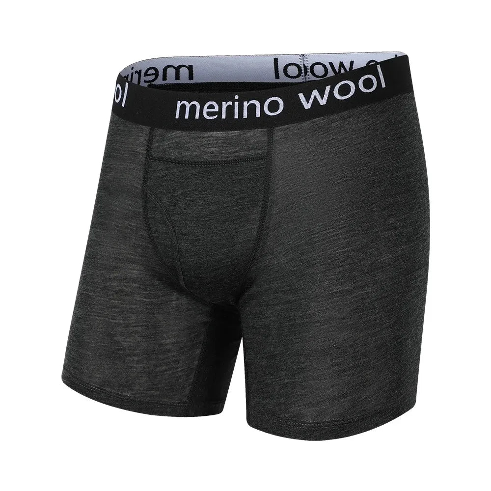 Mens Merino Wool Boxer Briefs Men Underwear 100% Merino Wool Man Merino Boxer Soft Comfy Breathable Moisture Wicking USA Size