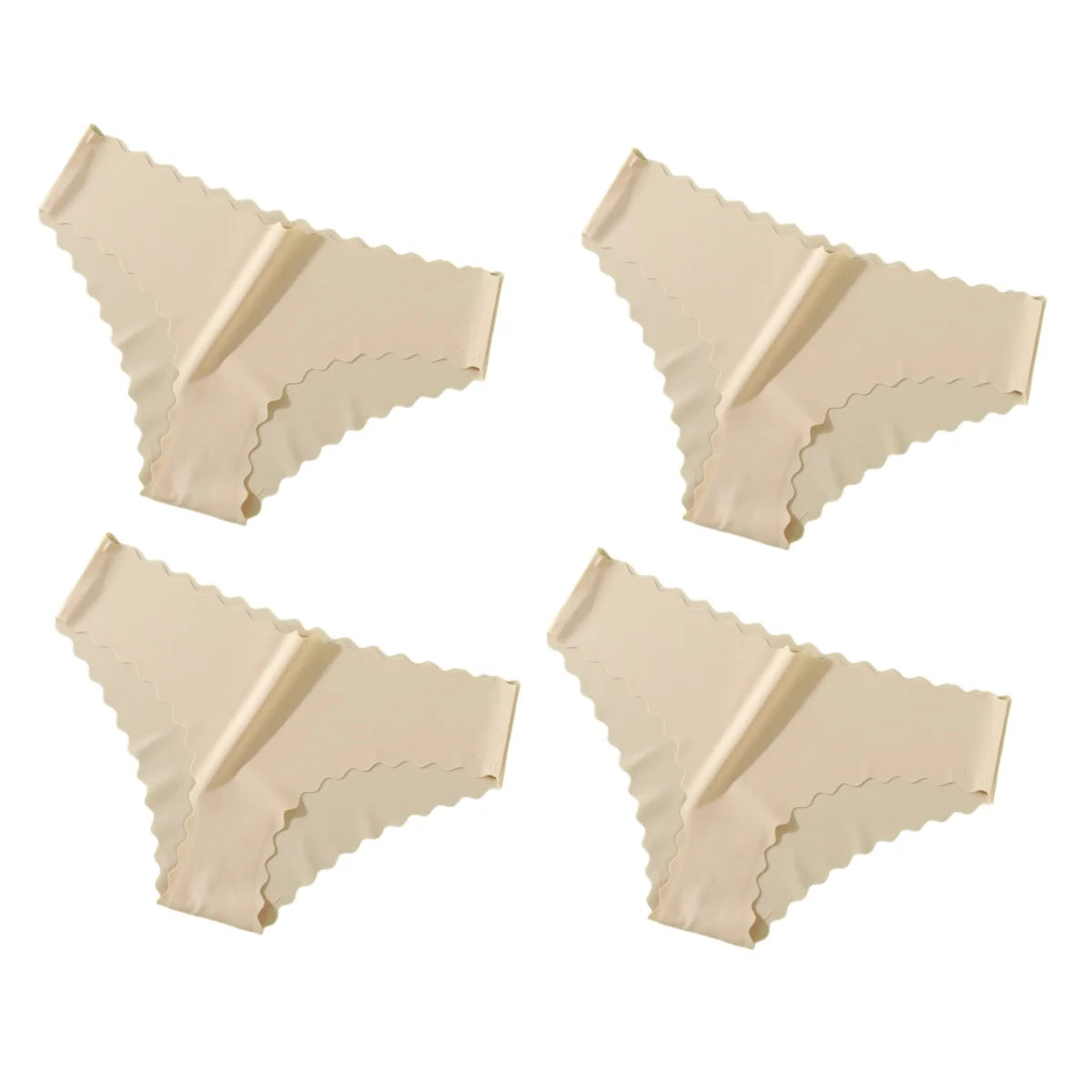 4Pcs/Set Panties Women Seamless Low Rise Briefs Female Underpants Invisible Underwear Glossy Bottoms Panties Sexy Lingerie XS-XL