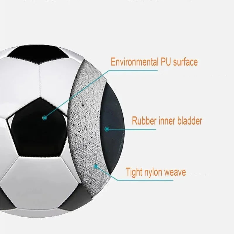 Size 3,4,5 Professional Training Soccer Balls Classic White Black Thicker PU Tight Weaved Soccer Balls Team Training Match
