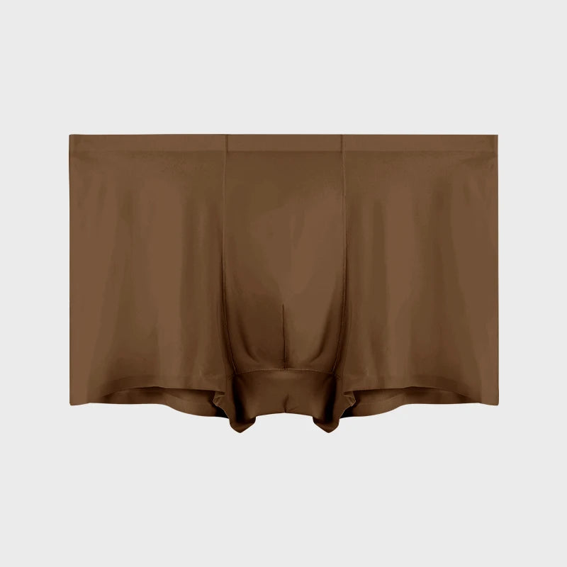 Men's Underwear Men's Wholesale Ice Silk Seamless Boxer Briefs Antibacterial Breathable Sports Summer Thin Comfort Boxer Bri