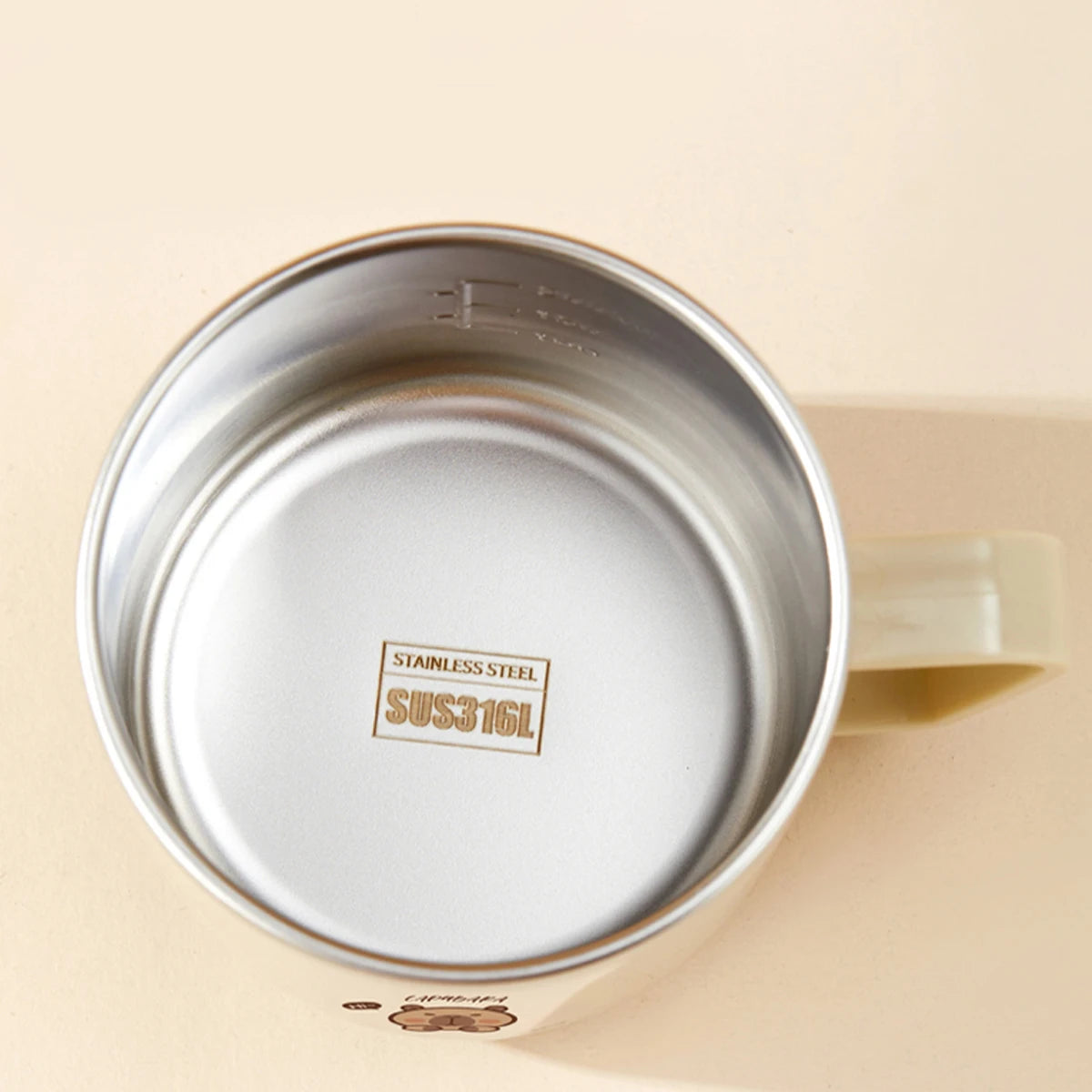 Cute Capybara 316 Stainless Steel Kid Water Cup With Straw 270ml Double Wall Insulated Mug Leak-proof Milk Coffee Cup