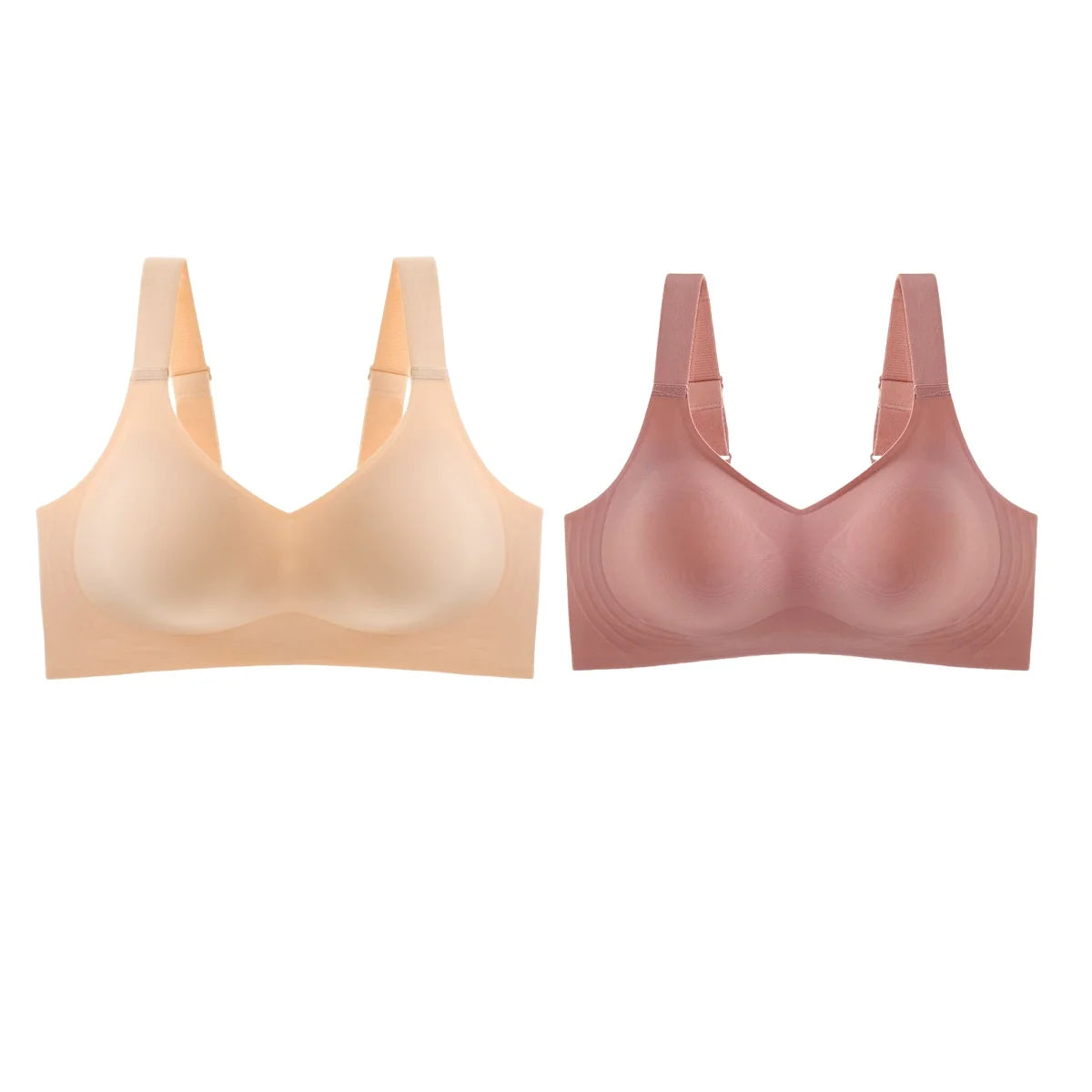 2Pcs/Set Bras For Women Sports Tops Seamless Underwear Padded Sexy Lingerie Wide shoulder Straps Bra Female Intimates