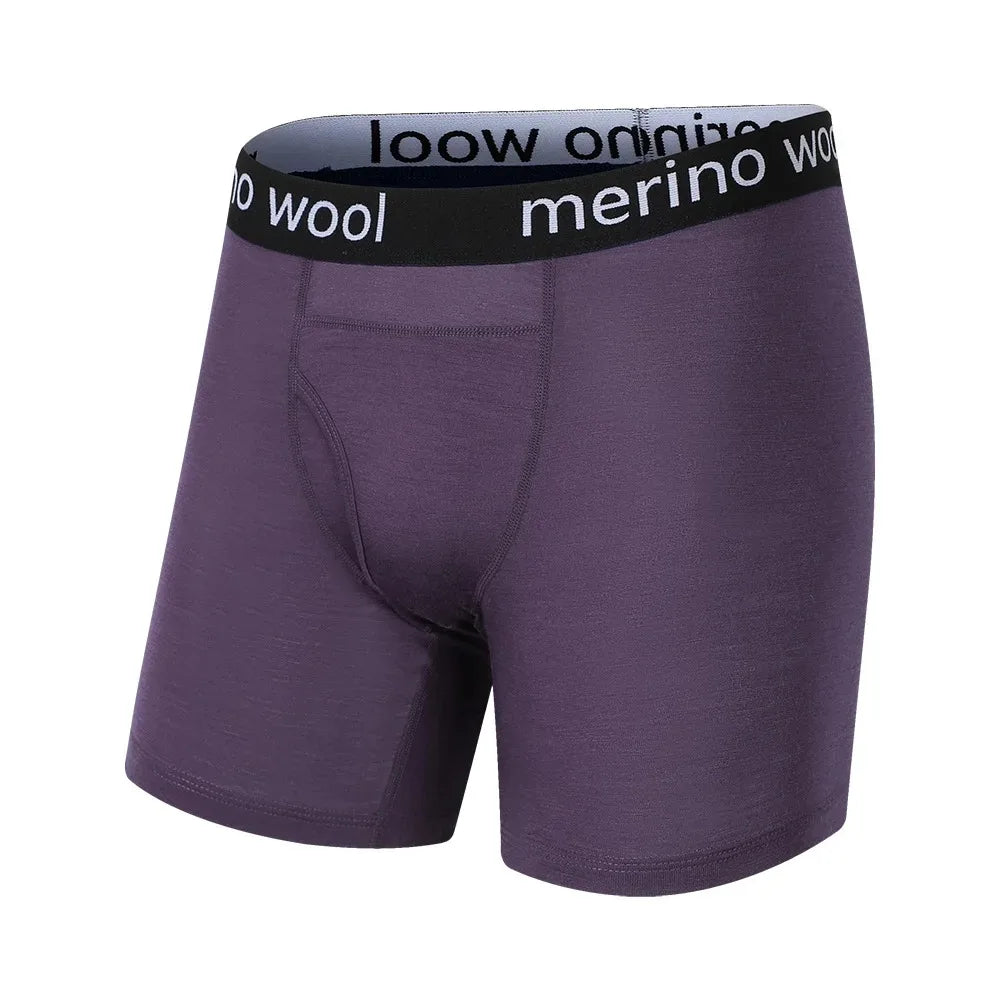 Mens Merino Wool Boxer Briefs Men Underwear 100% Merino Wool Man Merino Boxer Soft Comfy Breathable Moisture Wicking USA Size